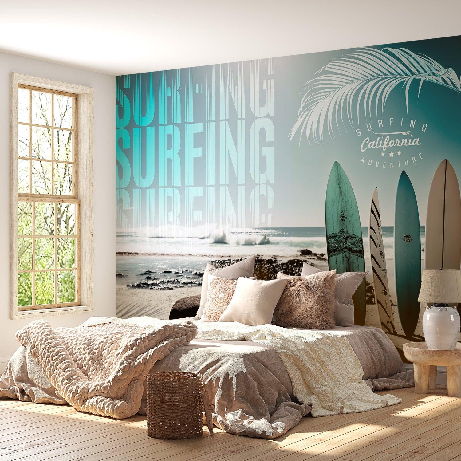 Surf Wallpaper Wall Mural - California Surfing Adventure ...