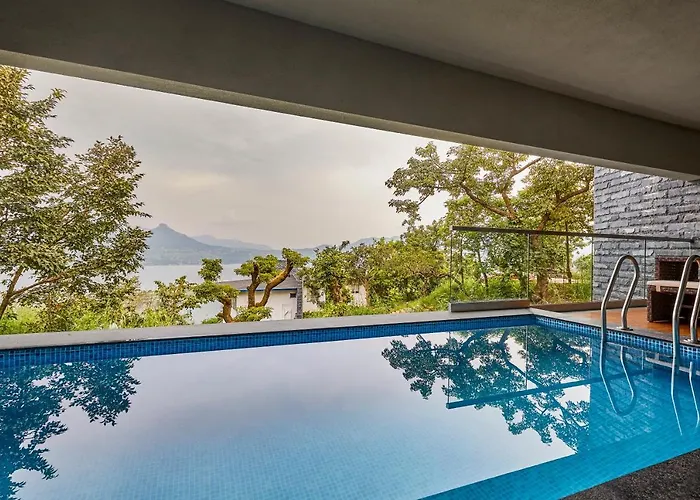 Saffronstays Yahvi Waters By Kosha s - 2-Br Near Pawna Lake With Infinity Pool And Bonfire Setup