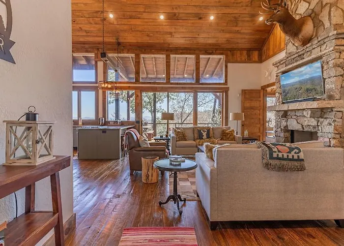 4000 Sf Cabin 5 King 2 Queen Beds With Heated Pool Spa Game Room Mountain Views