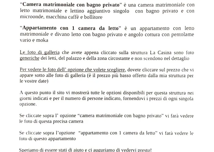 Appartamento : La Casina