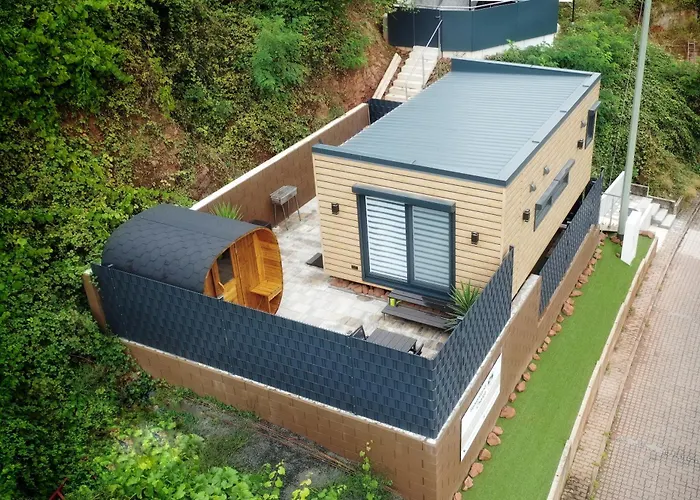 Tiny House im Felsenland mit Sauna