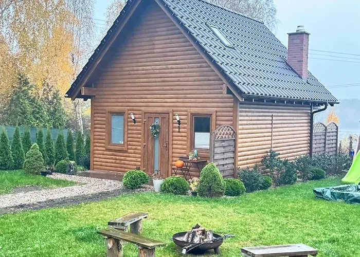 Karmelowe Domki Kaszuby, Z Jacuzzi Na Tarasie Z Widokiem Na Jezioro