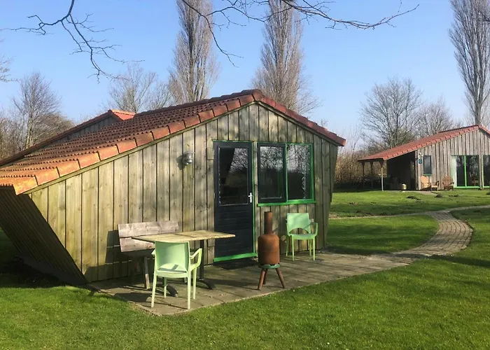 De Horizon, slapen in hutten