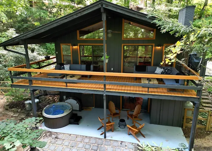 Maggie Valley 4Br Cabin With Hot Tub In Serene Forest