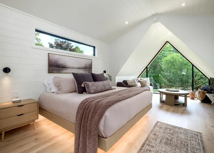 Luminous A-Frame Sanctuary Near Pisgah National Forest In North Carolina