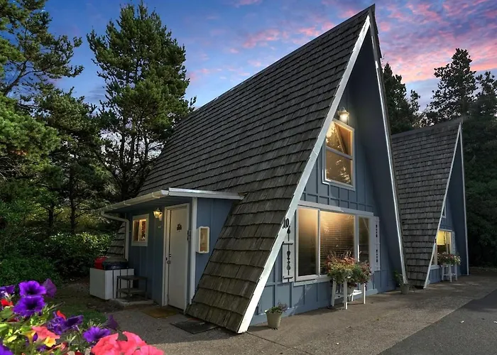 Charming A Frame Nestled Amidst Trees In Otter Rock, Oregon
