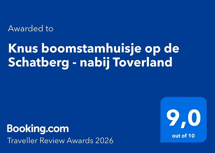 Knus boomstamhuisje op de Schatberg - nabij Toverland