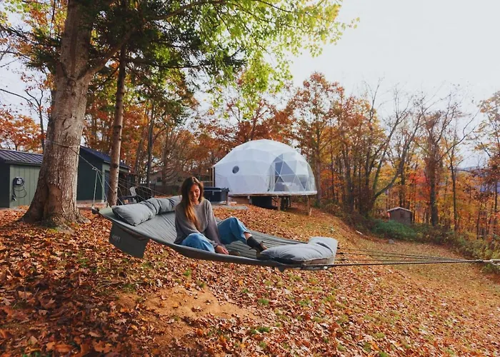 Asheville Luxury Glamping Dome - Mountain Views, And Hot Tub!