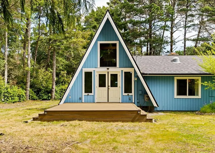 Coastal Woodlands A-Frame Sanctuary With Hot Tub