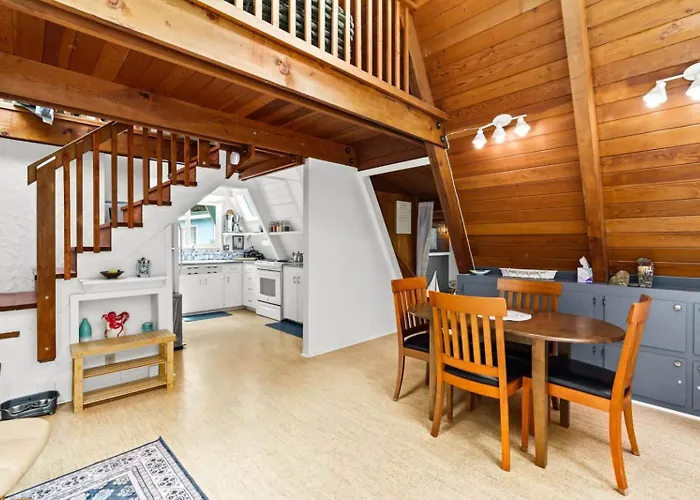 Coastal Woodlands A-Frame Sanctuary With Hot Tub