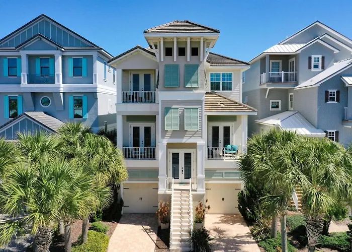 Tiki Tides Oceanfront Beach House 7Br, Elevator, Private Pool & Boardwalk Pcbv