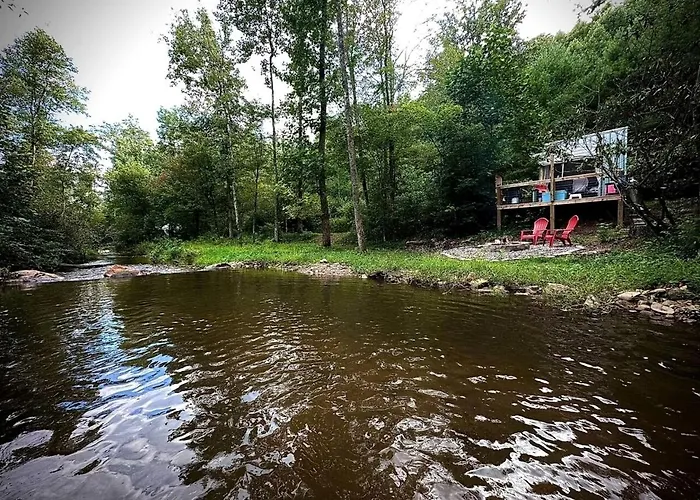 Cool A-Frame On Creek In Purlear, North Carolina